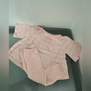 Old Navy Light Pink Baby Girl’s Blouse and Leggings Set